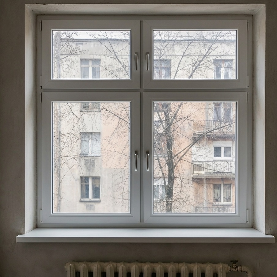 Новое пластиковое окно после замены