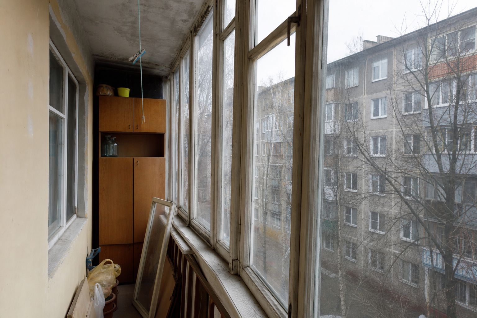 Старый балкон до остекления